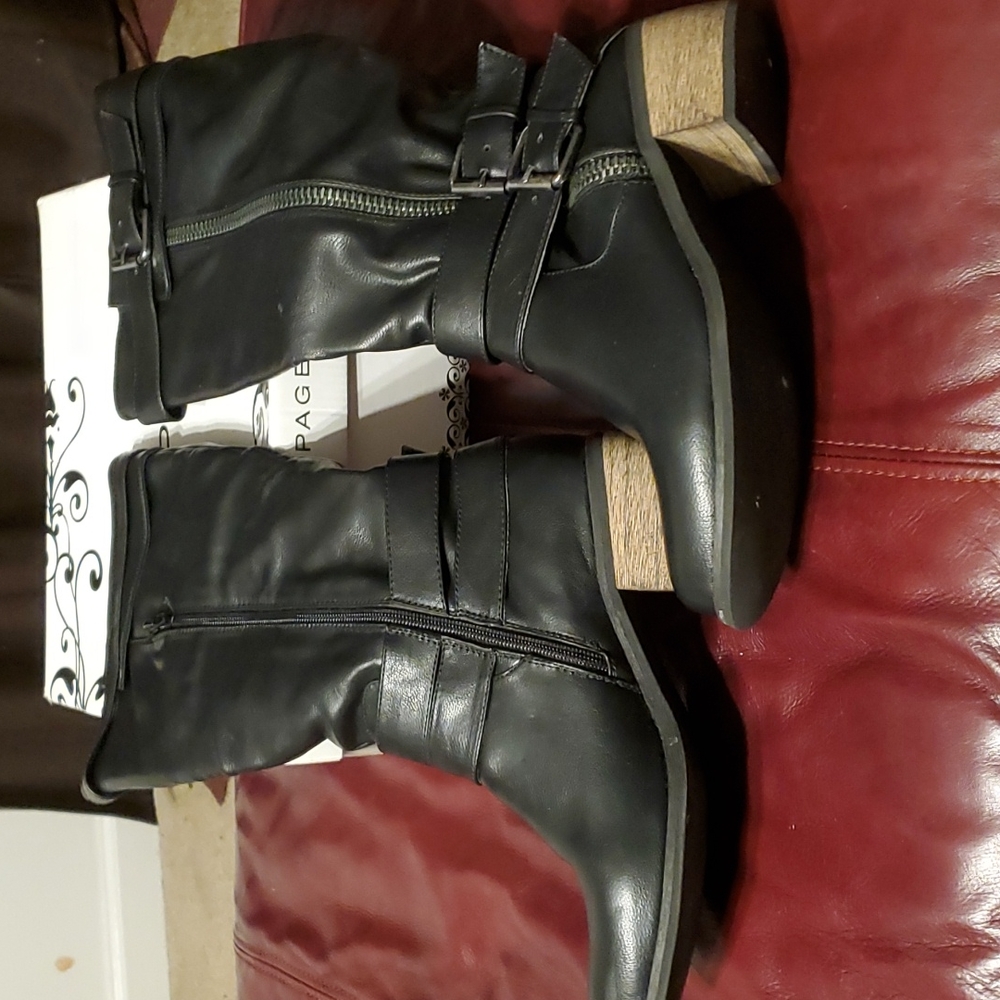 Rampage Black Knee Boots 7.5 - Picture 6 of 6